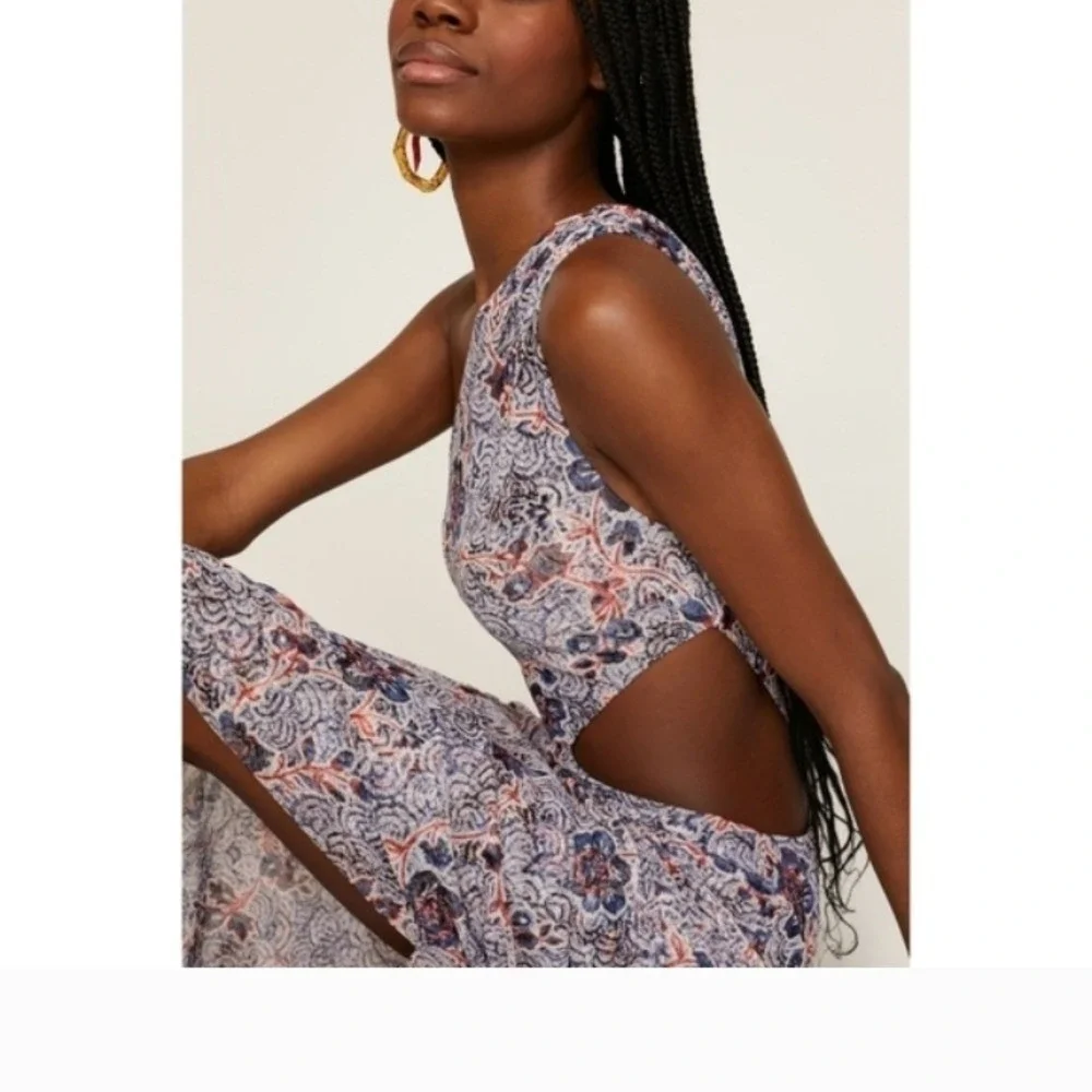 MISA Floral One-Shoulder Dress Retail $350 - Picture 3 of 9